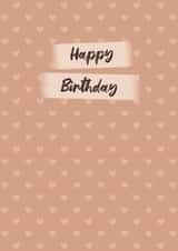 Pink heart Happy Birthday card created by GScribbles