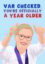 Cheeky Birthday Card - Sarina Wiegman - VAR Checked created by Pink Peach Cards