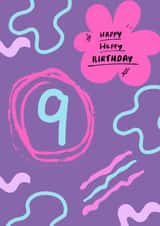 Happy birthday card for a nine year old! created by Northern Balance Design 
