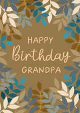 Classic Birthday Card - For Grandpa - Leaves created by The Pattern Press