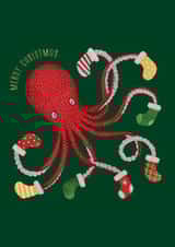 Cute Christmas Card - Octopus - Stockings created by Katie Hannah