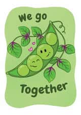 Cute Love Card for Significant Other - We Go Together Peas created by Chez Louie Designs