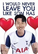 Funny Anniversary Card - Heung-Min Son - Leaving Tottenham Hotspur F.C. created by AbiGoLucky