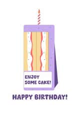 Fun Birthday Card - Enjoy Some Cake! - Tesco Birthday Cake Sandwich created by PopDogShop