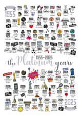 70th wedding anniversary card - platinum wedding anniversary - 70 years married created by Eskimo Kiss Designs