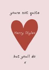 Cute Typography Harry Styles Anniversary/Valentines/Birthday Card for Partner created by Robs Doodles