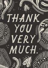 Arty Thank You Card - Moths created by Lauren Marina