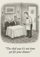 Funny Dog Cartoon Card – Perfect for Birthdays, Dog Lovers & Foodies created by Jason Bradley