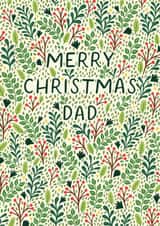 Classic Christmas Card - For Dad - Holly & Berries created by Pear Tree Press