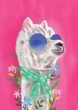 Fun Just Because Card - Llama - Sunglasses created by Lara Waghorn