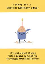 Fun Birthday Card - Protein Birthday Cake - Whey created by Jo Podmore