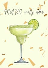 Marginally older margarita cocktail birthday card created by KingdomKards