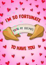 Fun Anniversary/Valentine's Day Card - I'm So Fortunate To Have You - Fortune Cookie created by Poppy & Mabel
