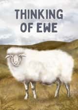 Cute Thinking Of You Card - Sheep created by Hello Fridays Studio