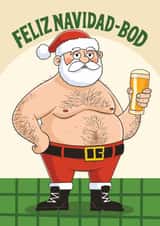 Funny Christmas Card - Dad Bod - Feliz Navidad-Bod created by AbiGoLucky