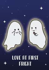 Cute ghost love card for a significant other created by Chloe's Digital Art