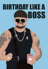 Ibiza Final Boss - Birthday Like A Boss - Funny Birthday Card - For All Ages created by @PoppyCardDesigns