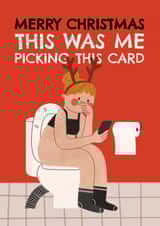 Funny Toilet Christmas Card created by AbiGoLucky