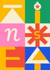 Arty Christmas Card - Geometric Design - Tinsel created by AbiGoLucky