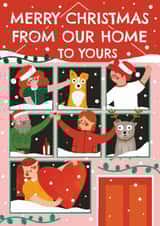 Cute Christmas Card - From Our Home To Yours - Snow created by AbiGoLucky