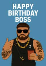 Funny Ibiza Final Boss Birthday Card – Meme Card created by Alice