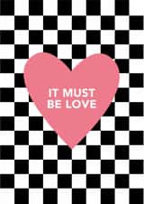 It must be love checkerboard anniversary card created by Dani White