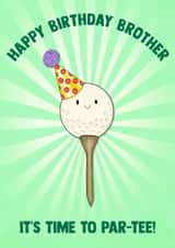 Cute Birthday Card - For Brother - Golf Pun created by Poppy & Mabel 
