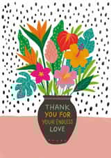Pretty Thank You Card - Tropical Bouquet - Endless Love created by Olga Kondyleva