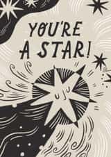 Arty Congratulations Card - You're A Star! created by Lauren Marina