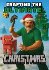 Funny Christmas Card - Minecraft - Jack Black created by ShortRound888