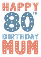 Classic Birthday Card - 80th - For Mum created by Mint Maker Studio