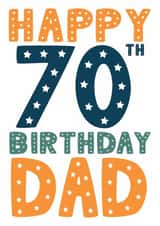 Classic Birthday Card - 70th - For Dad created by Mint Maker Studio