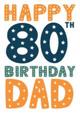 Classic Birthday Card - 80th - For Dad created by Mint Maker Studio