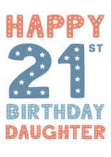 Classic Birthday Card - 21st - For Daughter created by Mint Maker Studio