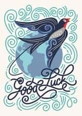Classic Good Luck/Leaving Card - Swallow created by catantrell