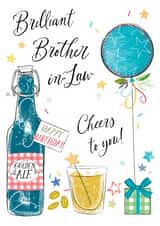 Classic Birthday Card - Brother In Law - Beer created by Katie Phythian Design