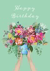 Pretty Birthday Card - Flowers - Bouquet created by Lara Waghorn