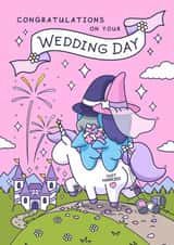 Cute Wedding Card - Fairytale Couple - Unicorn created by Cheeky Legends