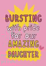 Classic Exams Card - Amazing Daughter created by Giddy Kipper