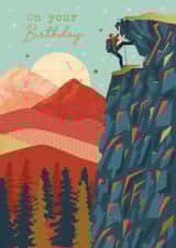 Classic Birthday Card - Rock Climbing created by Nigel Quiney