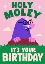 Cute Birthday Card - Holy Moley created by Matt Joyce