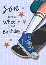 Classic Birthday Card - For Son - Skateboarding created by original fox designs