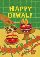 Fun Faith Card - Diwali Card - Lighting A Diya created by The Playful Indian
