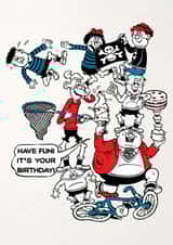 Fun Birthday Card - Beano - The Bash Street Kids created by Hype Associates