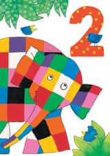 Cute Birthday Card - 2nd - Elmer The Elephant created by Hype Associates
