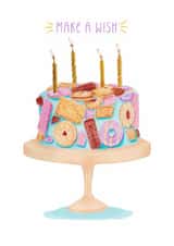 Classic Birthday Card - Biscuit Cake - Custard Cream, Bourbon & Jammy Dodger created by Beth Goodwin