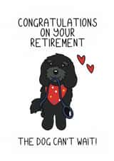 Cute Retirement Card - Cockapoo - Dog Walks created by Schnauzer Scribbles
