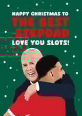 Funny Christmas Card - For Stepdad - Arne Slot - Liverpool created by Lucy Marie Design