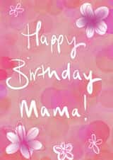 Pretty pink floral happy birthday mama card! created by Winifred & The Wolf
