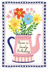 Have a Lovely birthday, for friend, Floral, flowers, pretty, classic created by Rebecca Grantham